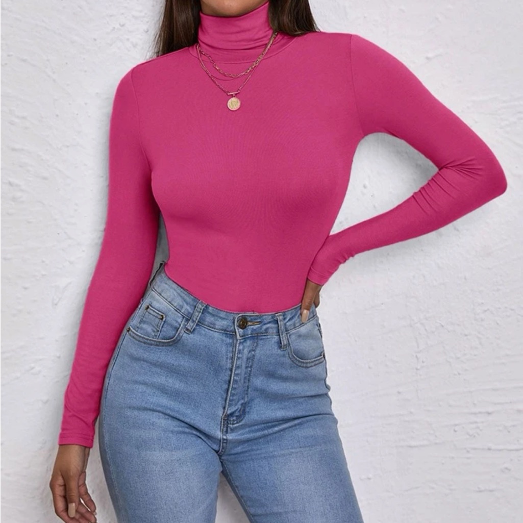 Boho Casual High Neck Fitted Top